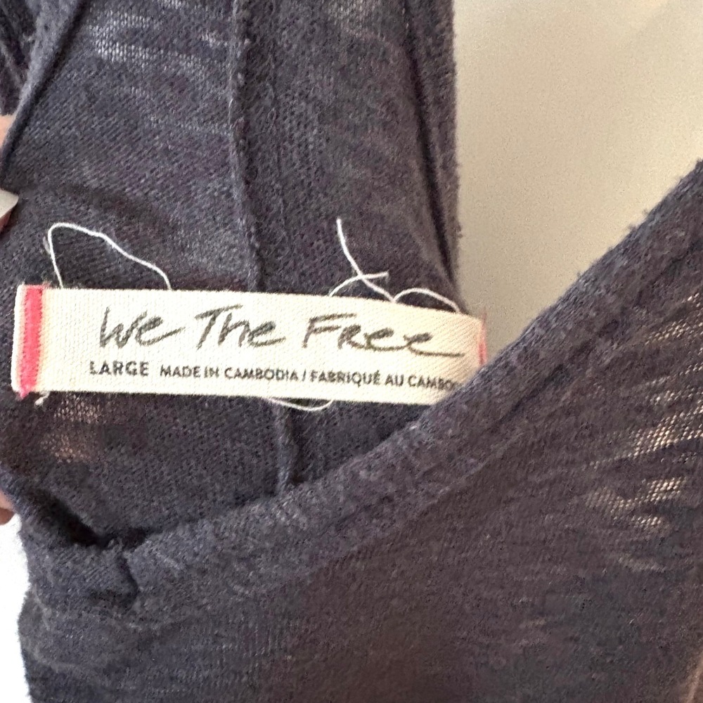 We The Free Black Asymmetrical Handkerchief Hem Slip Dress - Picture 8 of 11